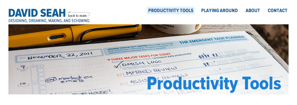 David Seah's Productivity Tools